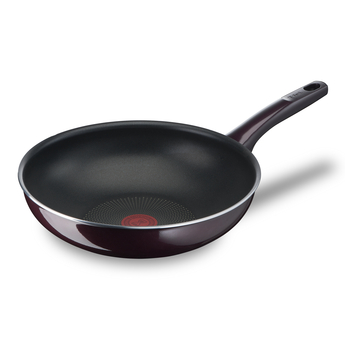 Tefal 28 cm wok pan, 6 to 8 people, No induction, Non-stick coating,  Resistant, Easy to clean, High performance, Thermo-Signal, Made in France,  Day By