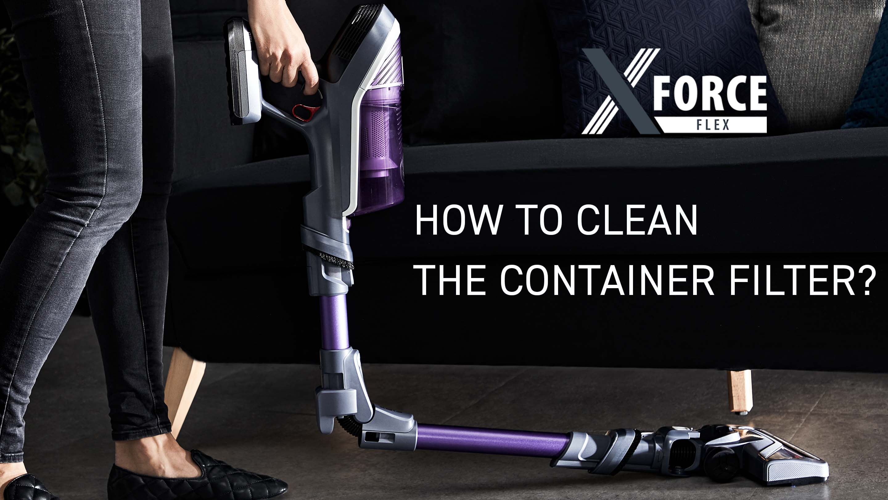 How to clean the container filter?