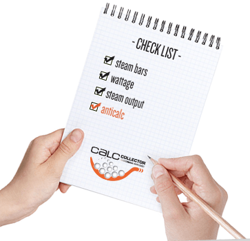 Check list : steam bars, wattage, steam output, anticalc Check list : steam bars, wattage, steam output, anticalc